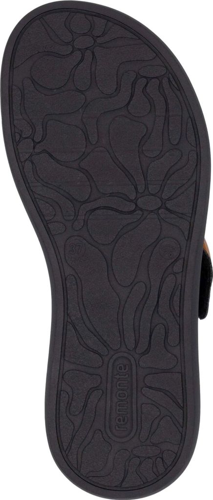 Remonte Damen gemütliche Pantolette aus Kunstleder Textil Klettverschluss D2N51, Größe:41 EU, Farbe:Schwarz