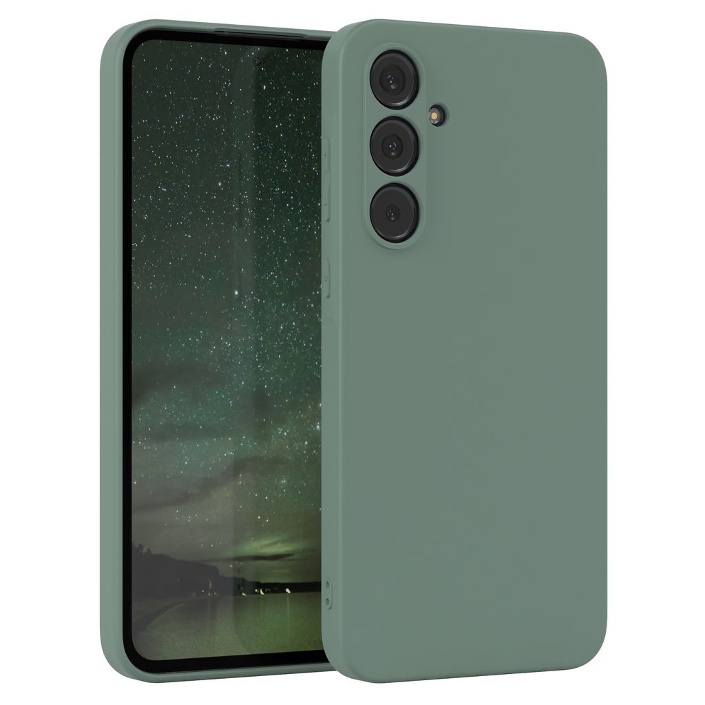 EAZY CASE - TPU Hülle für Samsung Galaxy A55, TPU Case stoßfeste Handyhülle, weiches Cover mit Kameraschutz, Silikonhülle in Grün