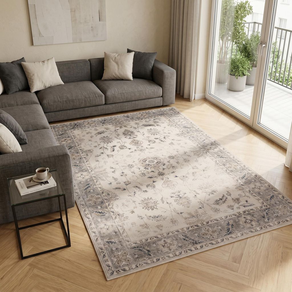 Carpetsale24 Waschbarer Teppich Vintage Kurzflor Teppich Produktbild 