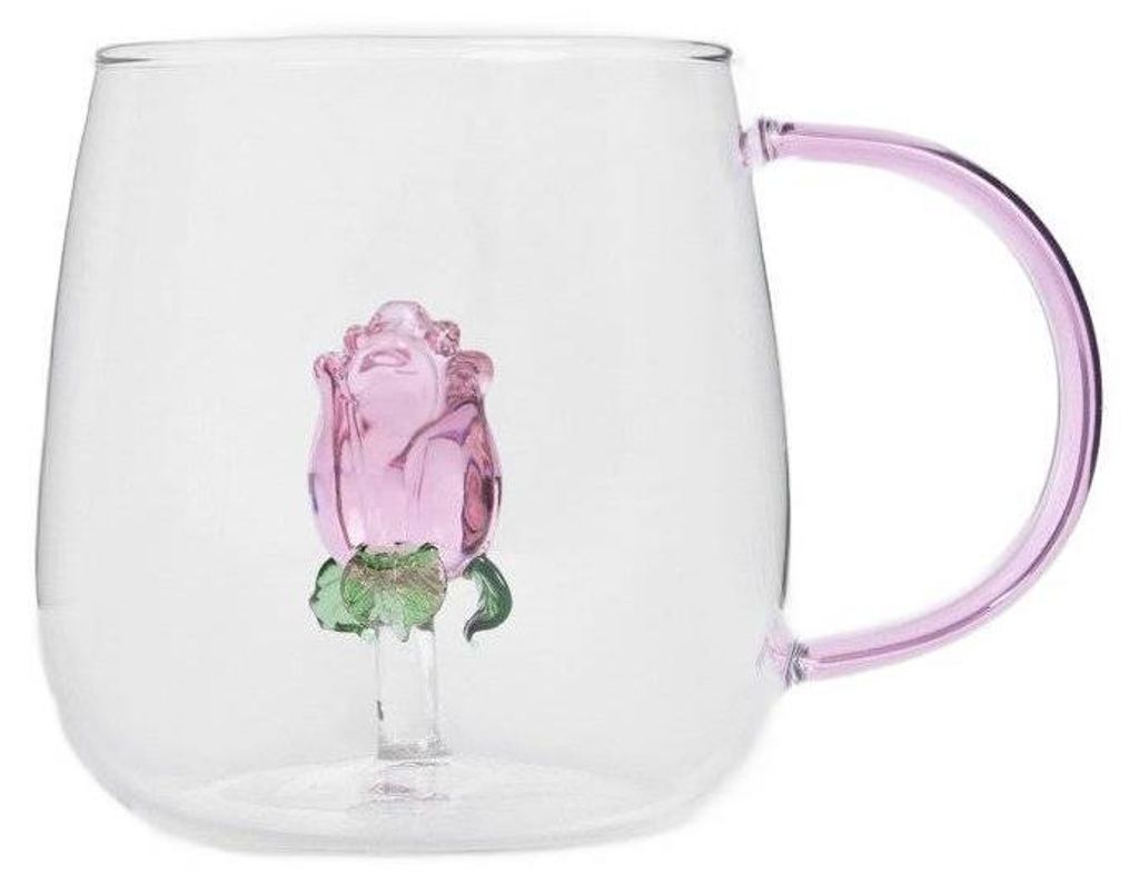 HOMLA ROSADO sklenice s růží 400 ml Obrázek produktu 