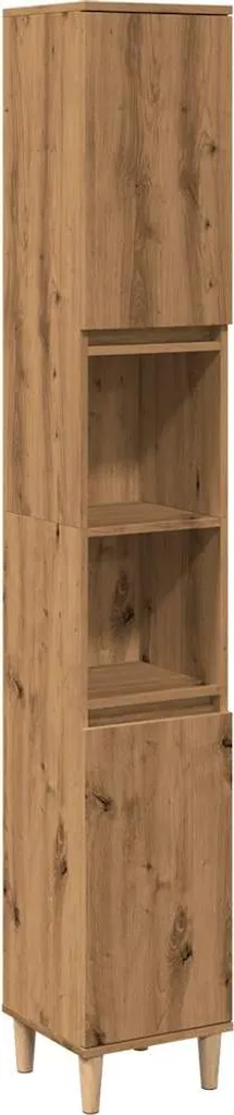 vidaXL Mobile da bagno Artisan oak 30x30x190 cm Materiale a base di legno - 2
