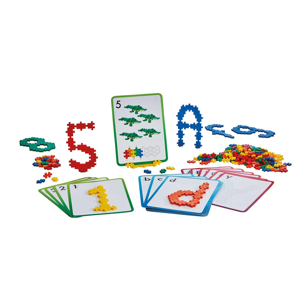 Jeu de Construction Éducatif Plus-Plus 600 Pièces Lettres et Chiffres