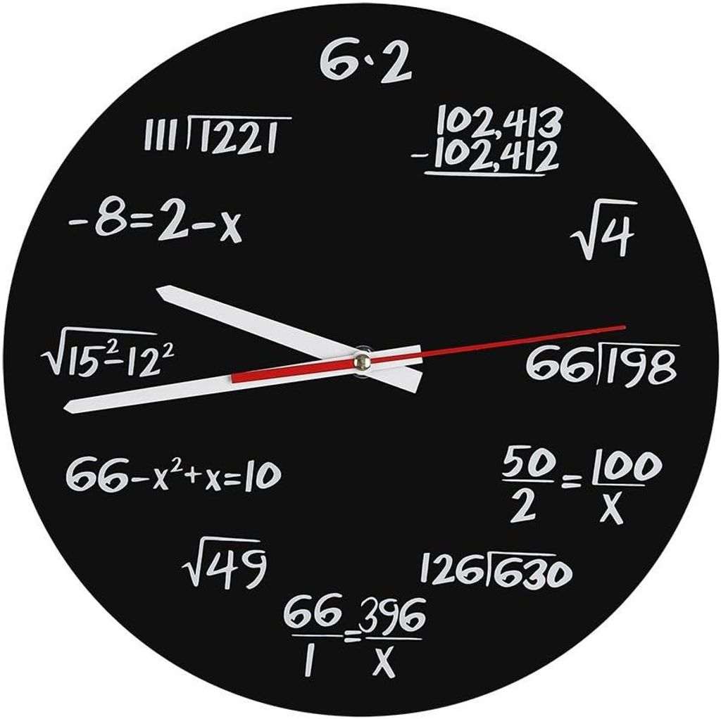 Acryl-Wanduhr, kreative Mathe-Wanduhr, einzigartiges Design, lustige Matheformel-Uhr für Klassenzimmer, Zuhause, Büro, moderne Dekoration
