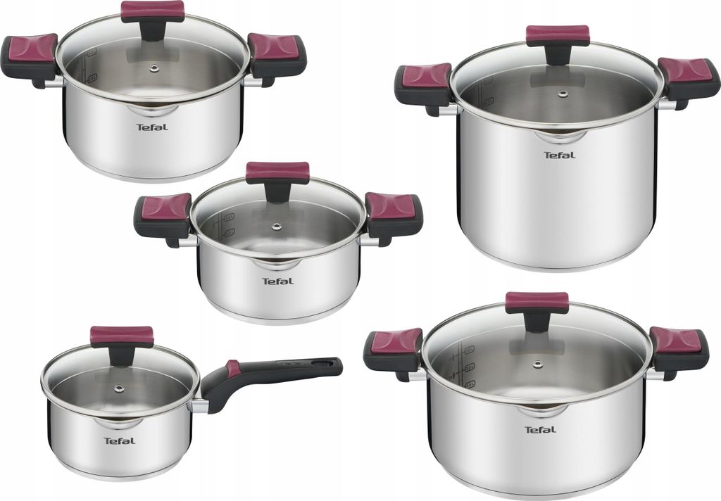 Tefal Cook&Clip Set – 10 Teile, schnelles Kochen und Abgießen