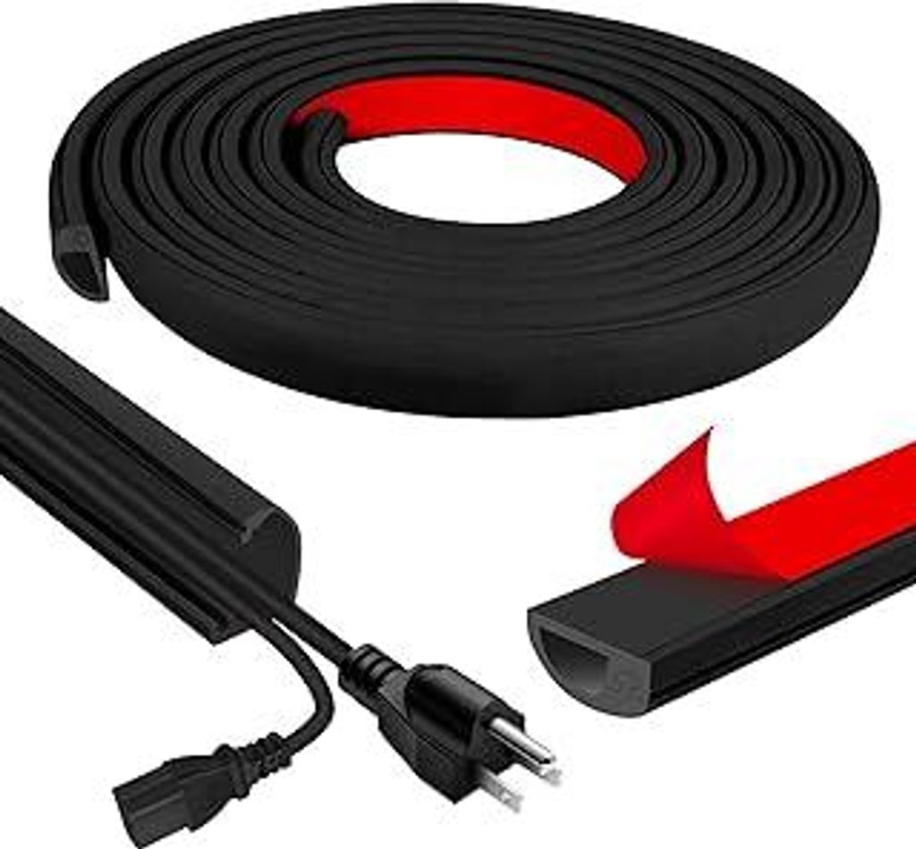 Flexibler Kabelkanal Selbstklebend 3m Kabelkanal Boden 7x14mm Boden Kabelbrücke Kabelkanal Boden Flach für Böden, Decken, Wände, Fliesen