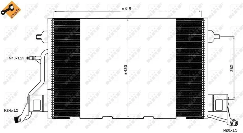 NRF 35564 Condenseur de climatisation pour A6 4B OE 4B3260401C
