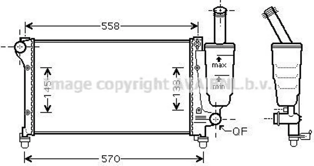 Évitez la surchauffe moteur : Radiateur PRASCO FTA2368 pour Fiat Panda