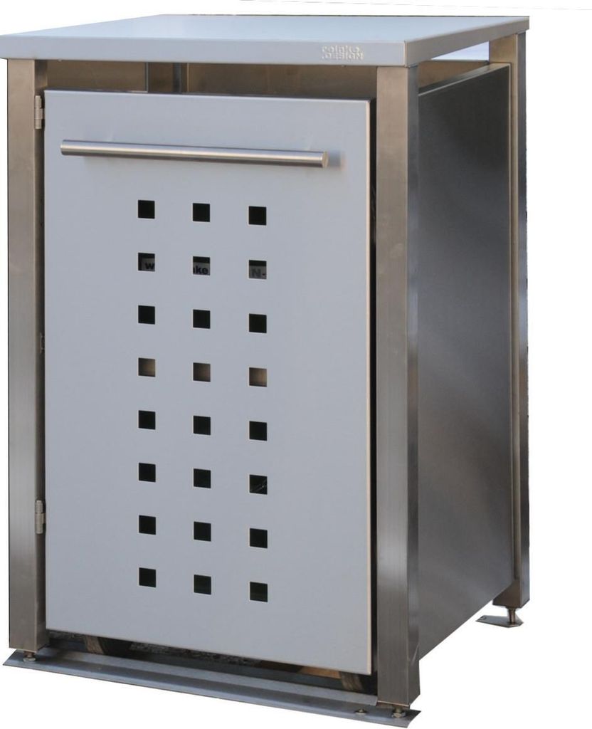Müllbox Typ-MD, 1x 120l, Türfarbe Edelstahl