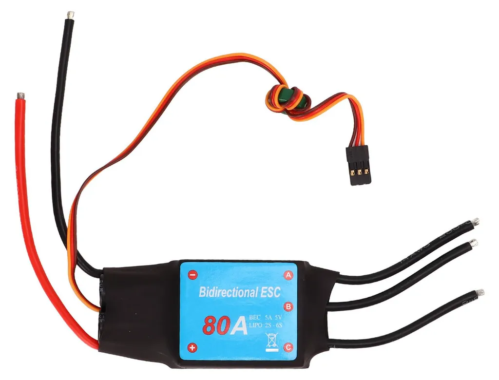 ESC 80A Brushless Anti-Surchauffe avec Sortie BEC 5A pour Modèle de Bateau