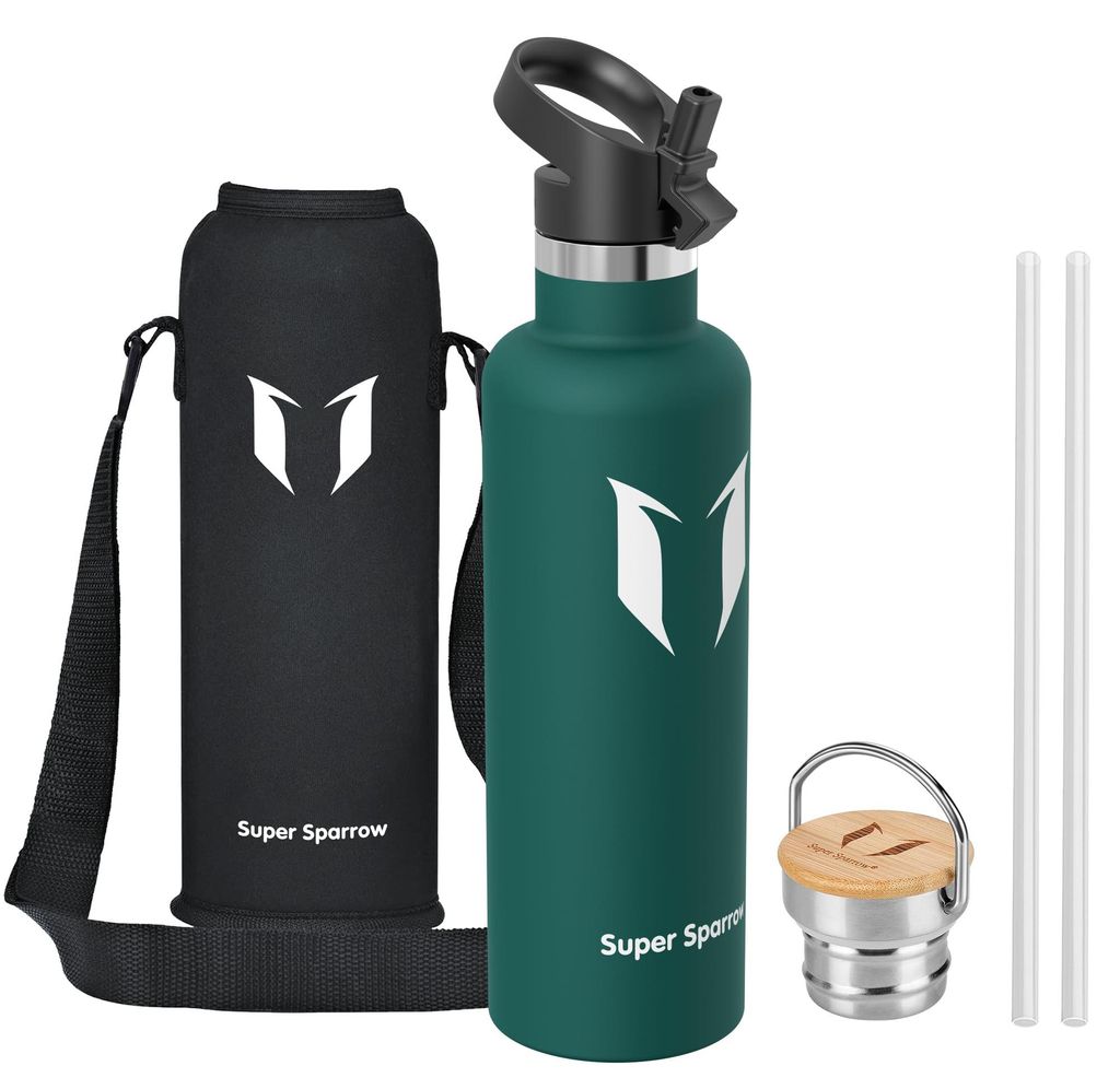 Super Sparrow Trinkflasche Edelstahl 1L - Auslaufsicher Produktbild 