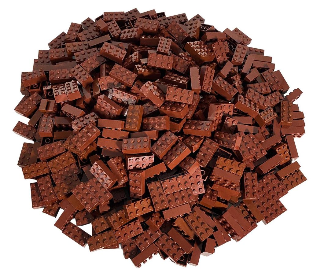 Mattoncini LEGO® 2x4 rosso-marrone - 3001 NUOVO! Quantità Immagine del prodotto 