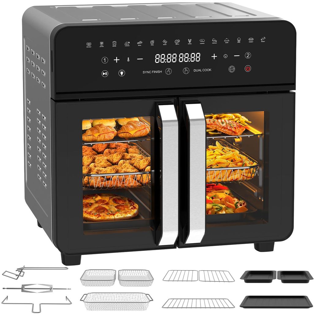 Heißluftfritteuse 23 L XXL | Airfryer mit Doppeltür & Produktbild 