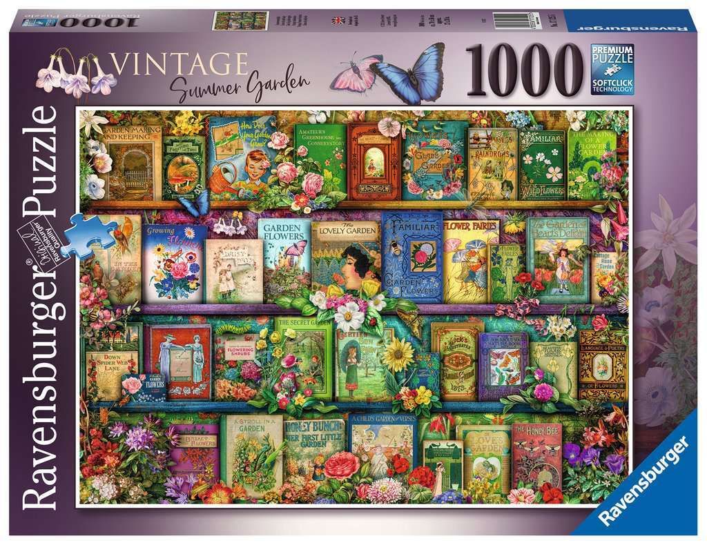 Ravensburger Puzzle 1000 Teile Vintage Gartenbücher