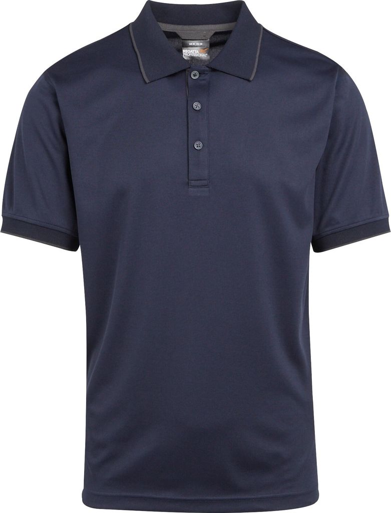 Regatta Professional - Poloshirt für Herren kurzärmlig RG10810 (S) (Marineblau/Mittelgrau)