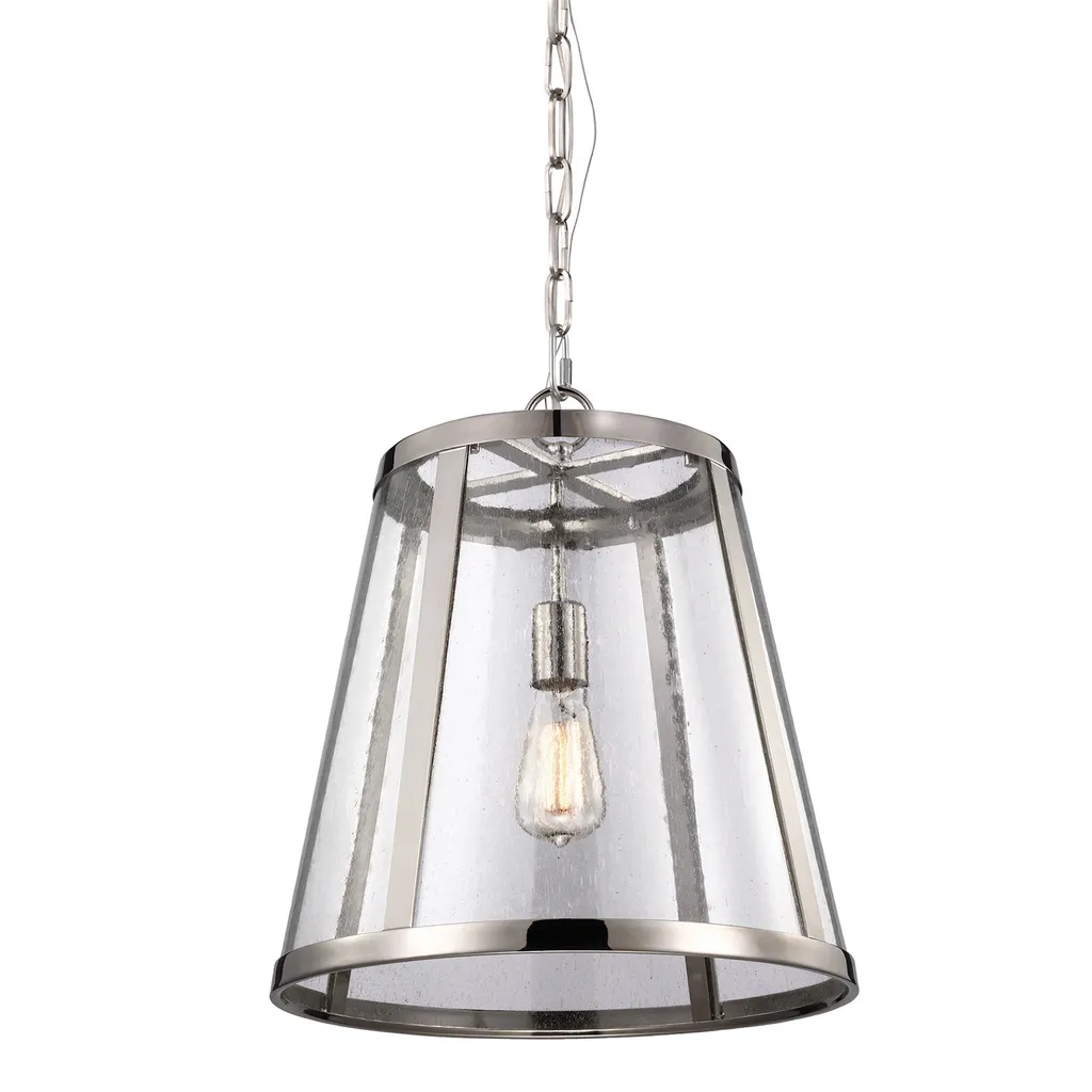 Lustre Harrow Feiss en nickel poli 1xE27 verre 210,8 x 40,6 cm