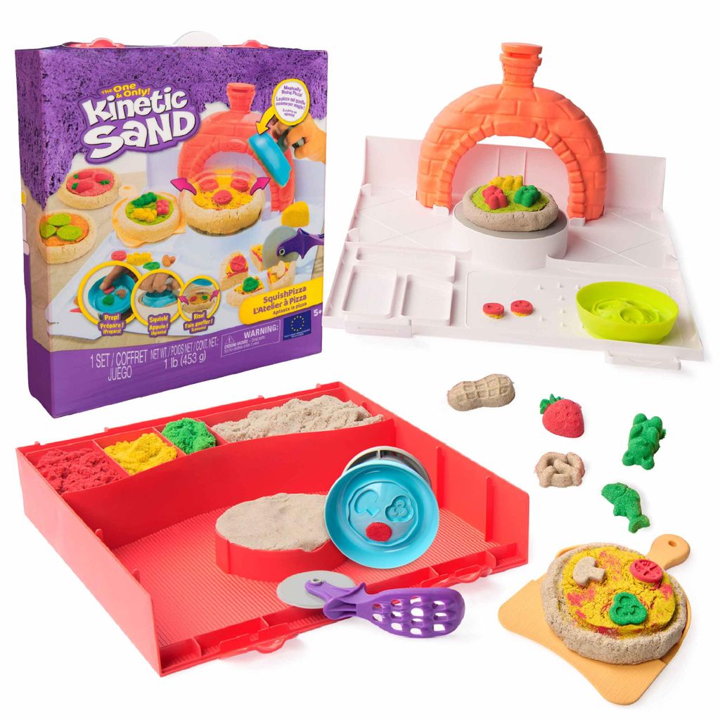 Kinetic Sand - Squish Pizza Set (453 Gramm Sand)