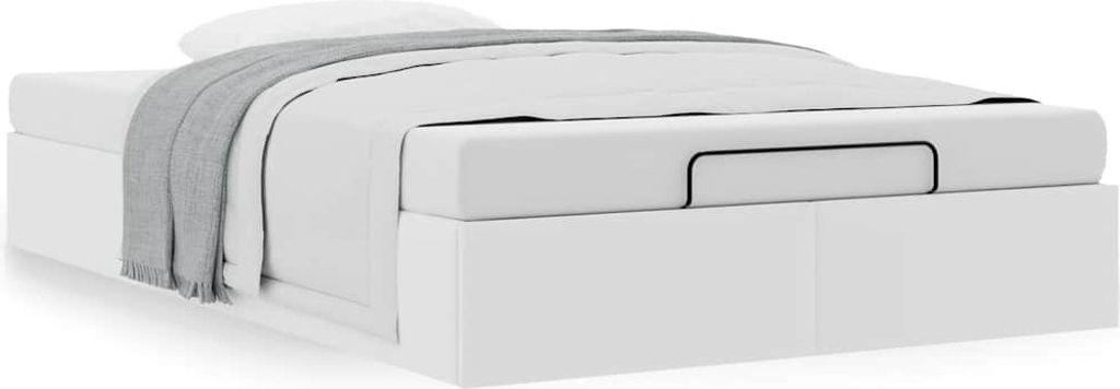 "2026 Aktion"Ottoman-Bett Modernes/Doppelbett - Polsterbett Erwachsene/r /Kind - ohne Matratze - Weiß 120x190cm Kunstleder - Klassische Betten Neu...