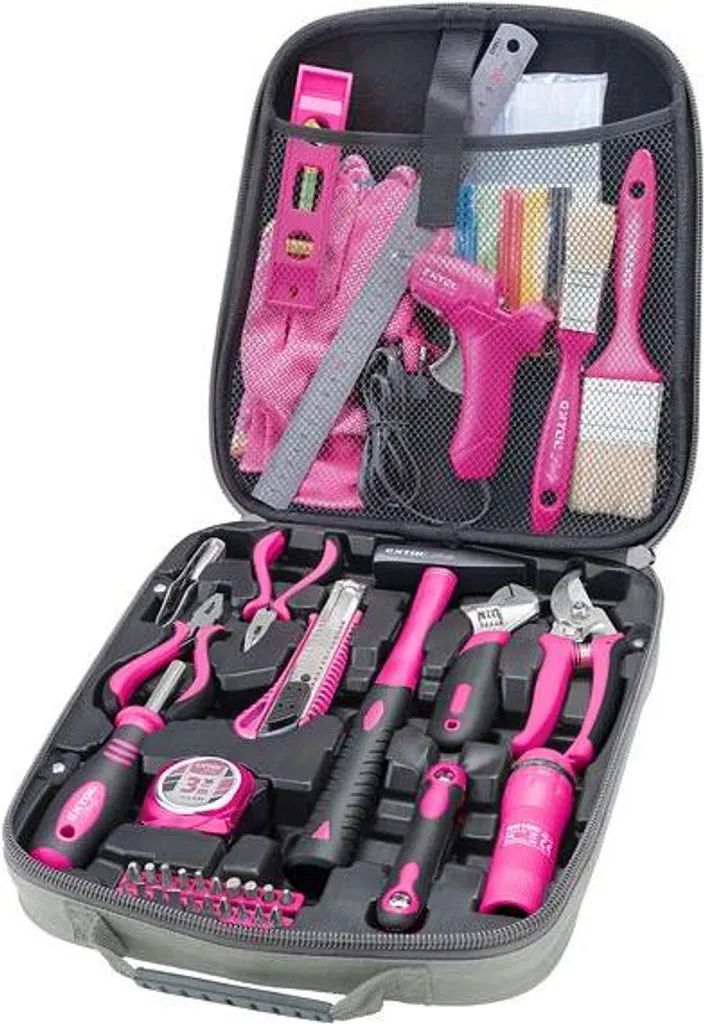 EXTOL LADY 6593 set di utensili 68 pezzi rosa