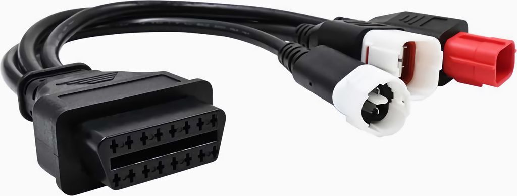 J58C Motorrad Diagnose Adapterkabel – Yamaha 3/4 Pin & Honda 6 Pin auf OBD2 – OBD II Diagnose Adapter