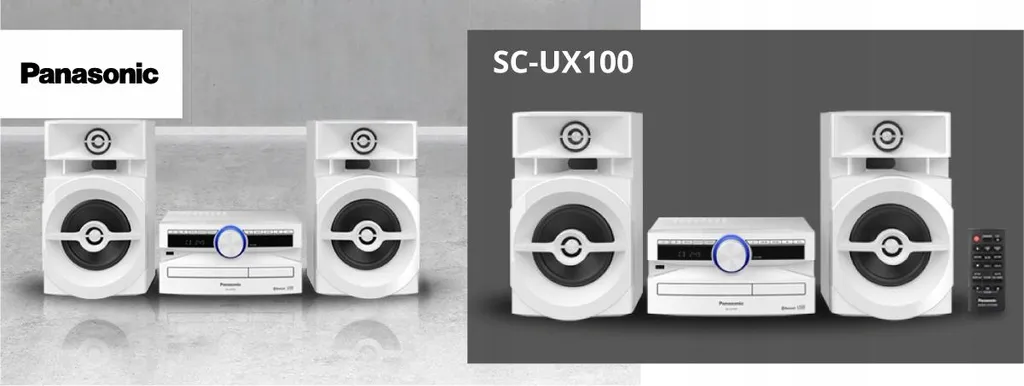 Panasonic SC-UX100 Mini chaîne hifi blanche 300W design urbain