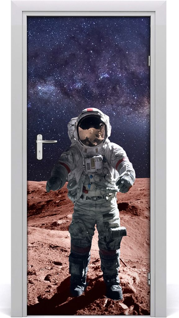 Tulup Türaufkleber 85x205 cm Dekorative Aufkleber Selbstklebend Wasserdichte Tapete Abnehmbar Schlafzimmer Wohnzimmer Wohnkultur - Astronaut Klebe