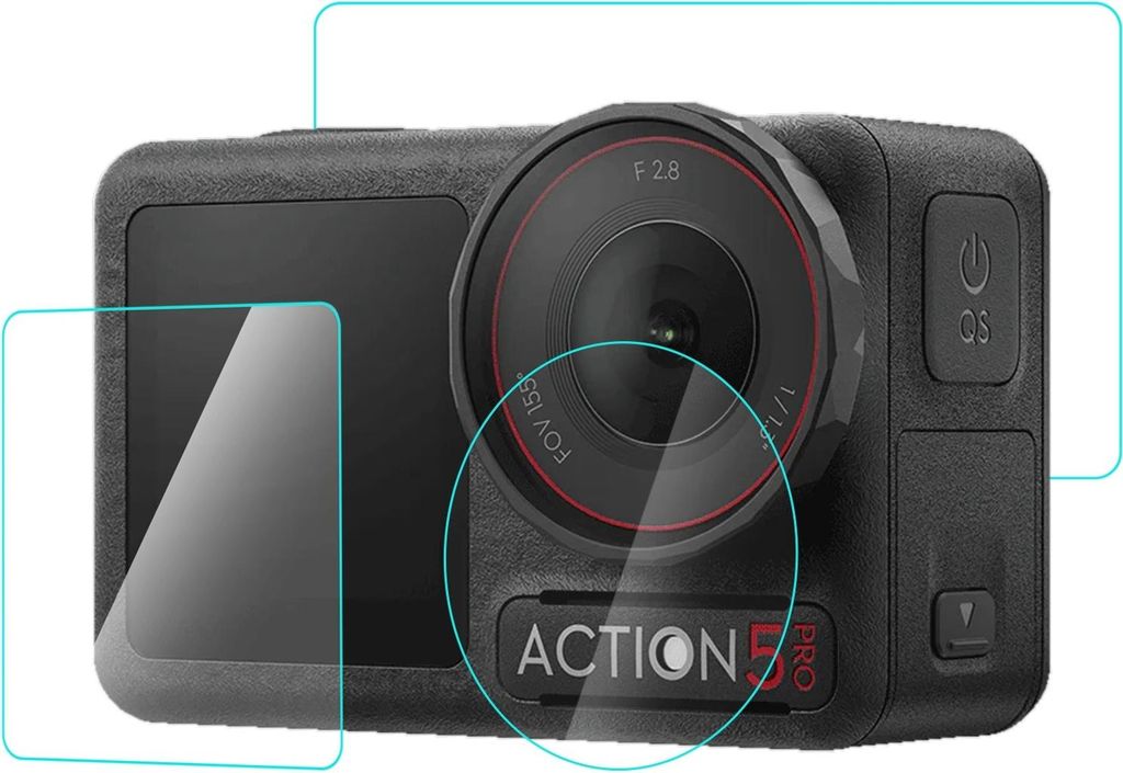 INF Displayschutzfolien-Set aus gehärtetem Glas für DJI Osmo Action 5 Pro