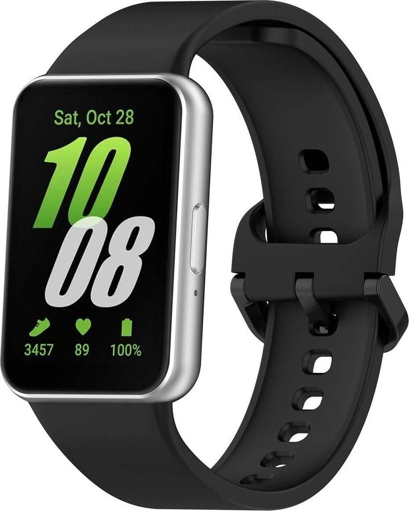 Bizon Armbanduhr Silikon Samsung Galaxy Fit 3 schwarz Produktbild 