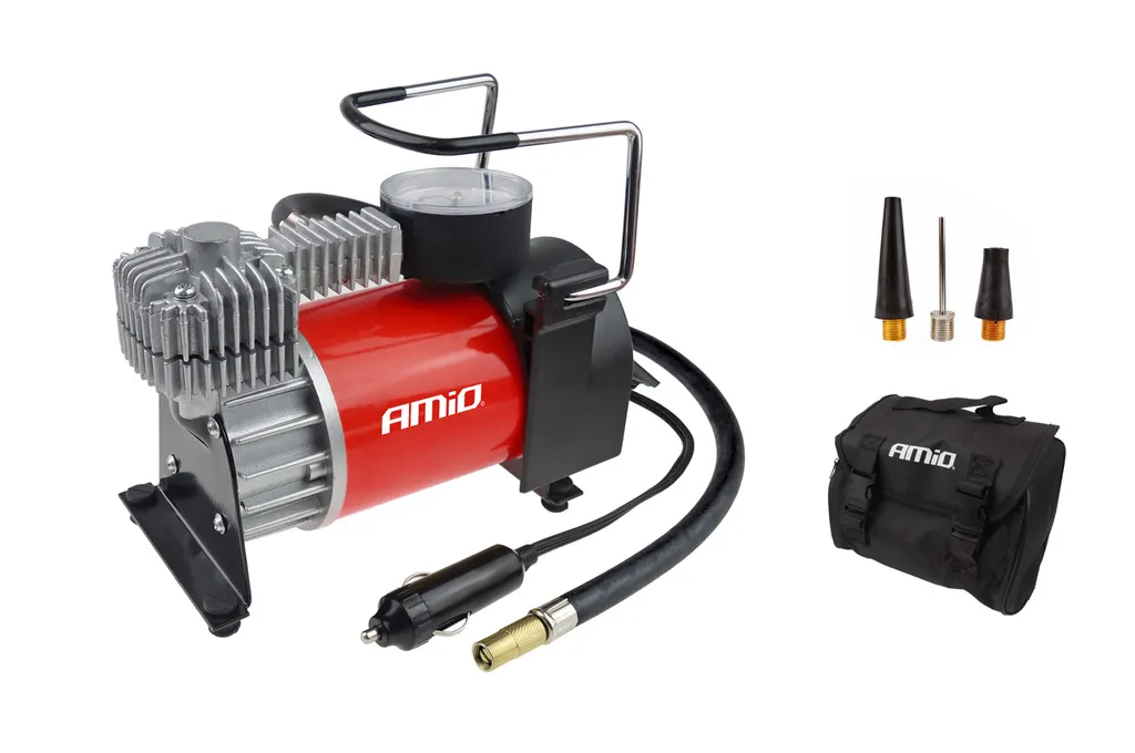 AMiO Compressore per auto in metallo 12V HQ, Acomp-03