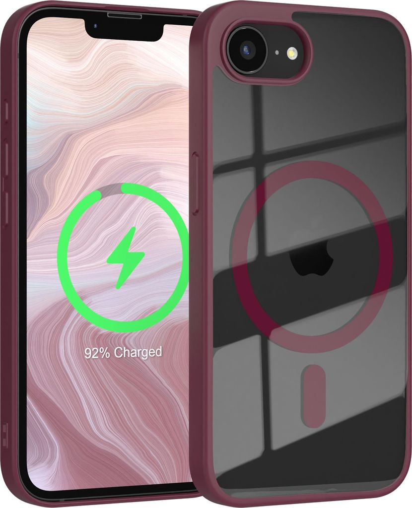 EAZY CASE Clear MagSafe Case für Apple iPhone 16e, Qi-Charging, Silikon mit Kameraschutz, Bumper Case in