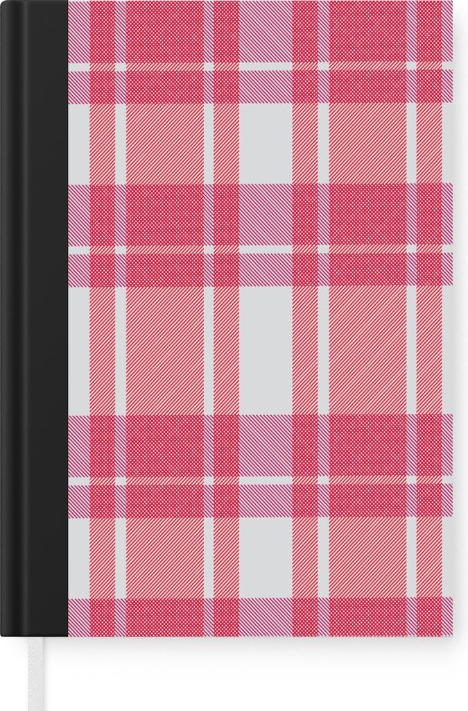 MuchoWow Notizbuch Tagebuch Haushaltsbuch Notebook A5 Kariert - Rosa - Muster - Notizblock - Notizheft - Notebook - Schreibblock - Papier