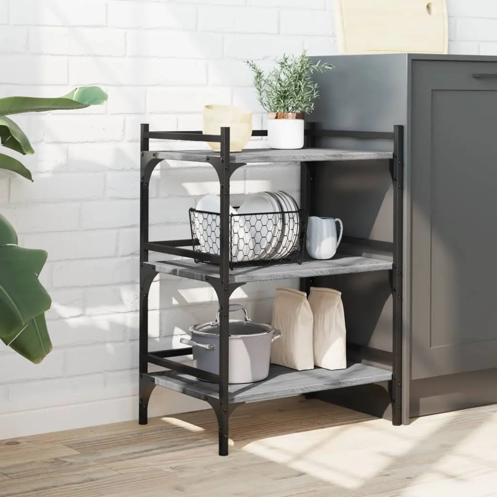 Carrello Portavivande Grigio Sonoma 50x35x75,5 cm | Organizer Casa - 3