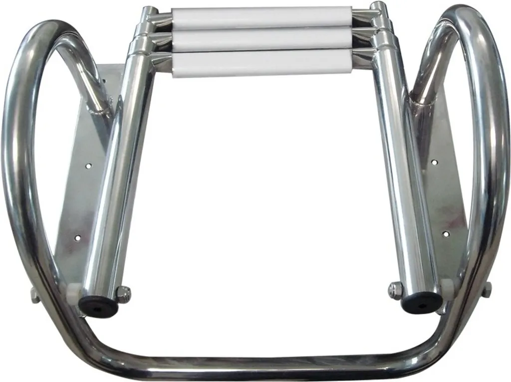 Échelle 3 marches blanc, la solution pliable pour petits espaces intérieurs - 2
