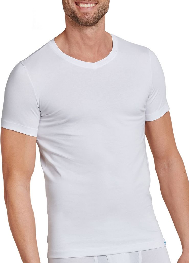 Schiesser Herren T-shirt V-Ausschnitt Gr. 5 weiss
