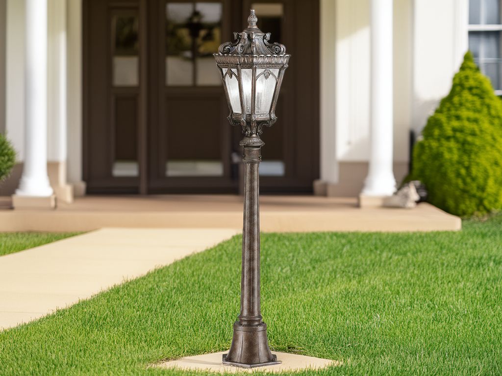 Antike LED Wegeleuchte, Gartenlaterne zur Wegbeleuchtung & Terrassenbeleuchtung