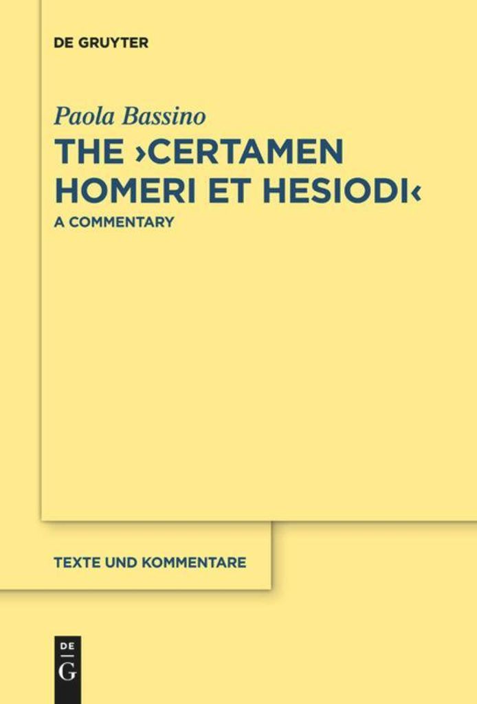 The 'Certamen Homeri et Hesiodi'