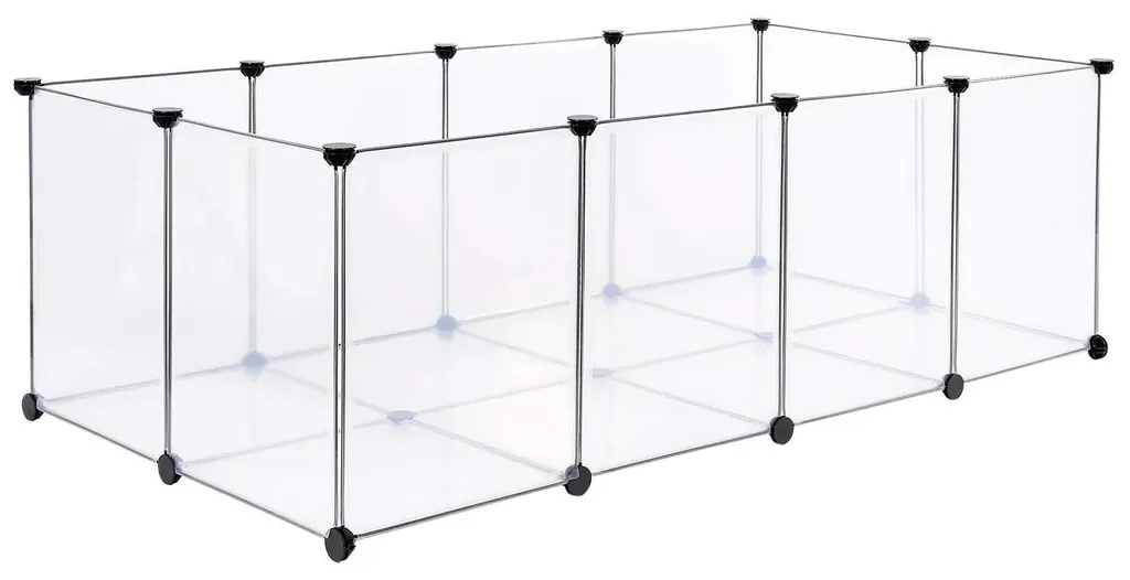Cage d'intérieur modulaire pour lapins et rongeurs avec panneaux bruns