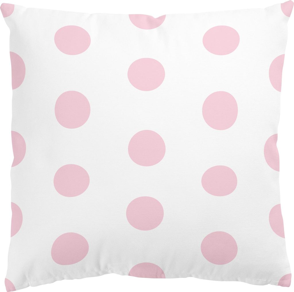 Dekokissen Muster drinnen / Indoor Zierkissen Samt waschbar Punkte rosa Sofakissen ohne Füllung