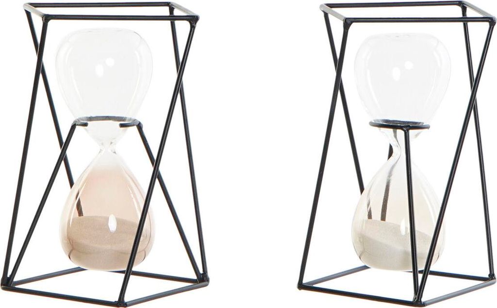 Sanduhr DKD Home Decor Schwarz Bernstein Terrakotta 14 x 14 x 19 cm