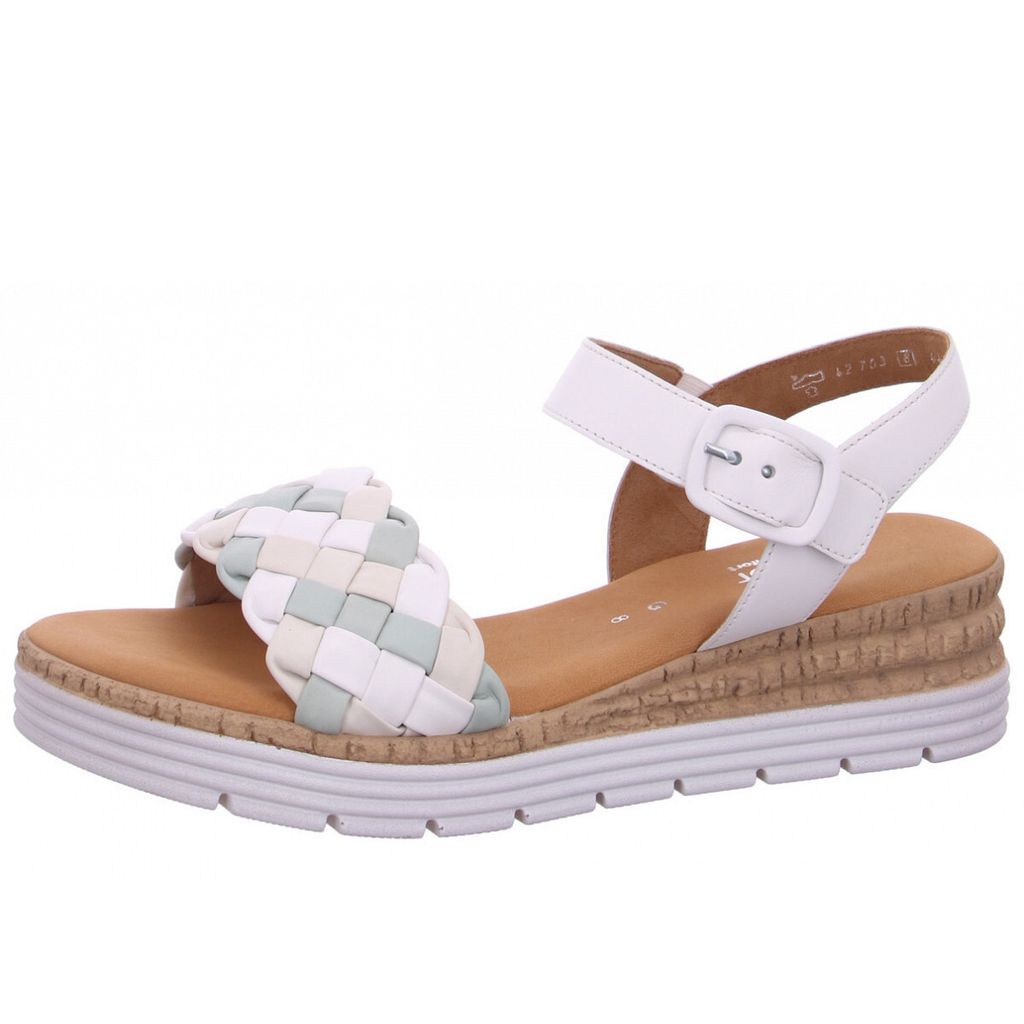 Gabor Comfort Damen Riemchensandalette in Weiß, Größe 7.5
