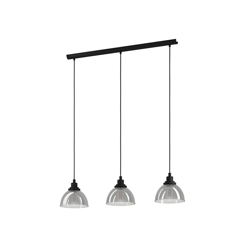 Lampadario Moderno Beleser 3 Luci Acciaio Nero Immagine del prodotto 