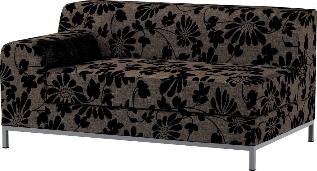 Dekoria Bezug für Kramfors 2-Sitzer Sofa, Lehne links, braun-schwarz, Bezug für Kramfors 2-Sitzer, Lehne links