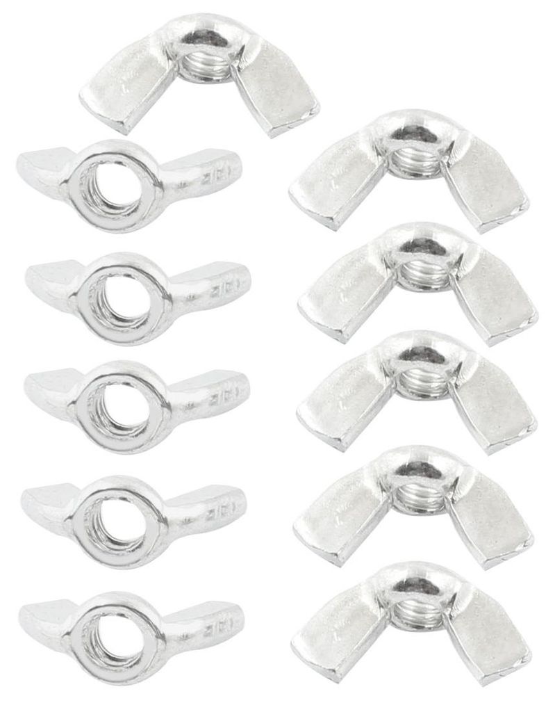11 Stš¹ck Flš¹gelmutter Schmetterling Flš¹gelmutter 1/4 Zoll Innengewinde Silber Ton