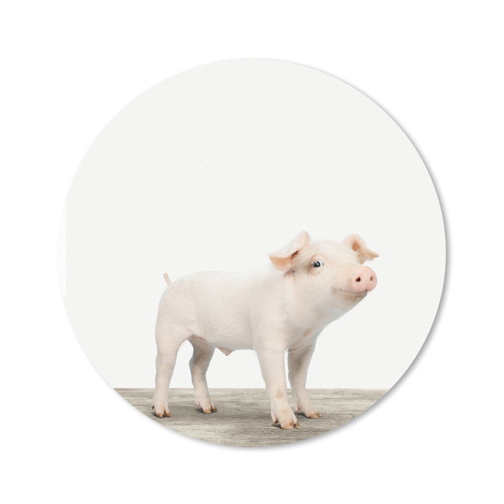MuchoWow Mauspad Mousepad Tiere - Schwein - Baby 30x30 cm - Mousepads - Maus Mat - Pad - Mausunterlage - Tischunterlage - Schreibtischmatten