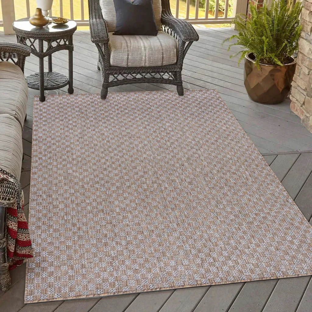 Tapis pour balcon et terrasse Mazovia gris 240x330 cm idéal salon jardin