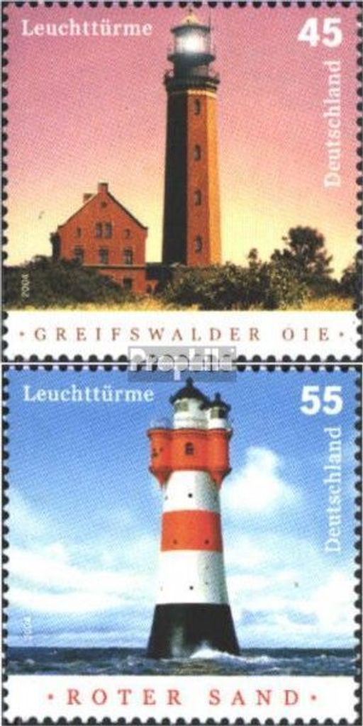 Briefmarken BRD (BR.Deutschland) 2004 Mi 2409-2410 (kompl.Ausg.) FDC Leuchttürme