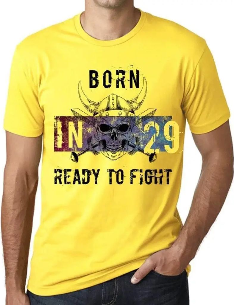 Herren Grafik T-Shirt Geboren in 29 bereit zu kämpfen – Born In 29 Ready To Fight – Geschenk 29. Geburtstag Jahrestag 29 Jahre Jubiläum 29 J...