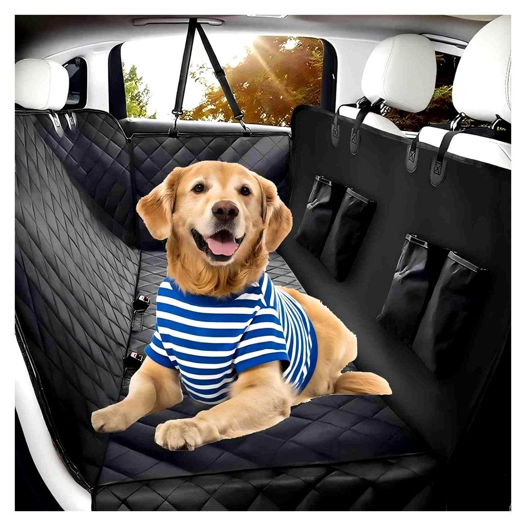 Hundedecke für die Rückbank im Auto, Autoschondecke für Hunde, wasserdicht und kratzfest, Universal Autositzbezug für PKWs, LKWs und SUVs, 145 ...