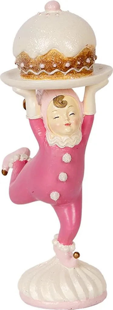 Figurine Elfe en Plastique Rose 12x8x21 cm Décoration Détails Fins