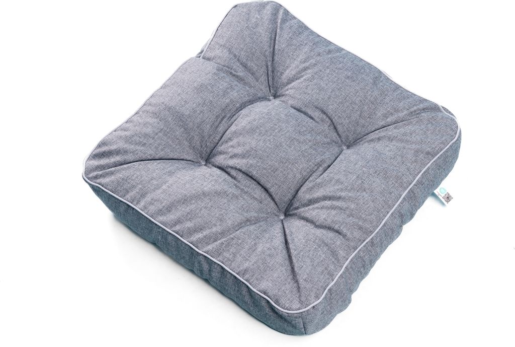 TexDeko 1er Pack Loungekissen Gartenpolster für Rattanmöbel UV-Schutz & Wasserabweisend 45x45x12 cm (Grau)