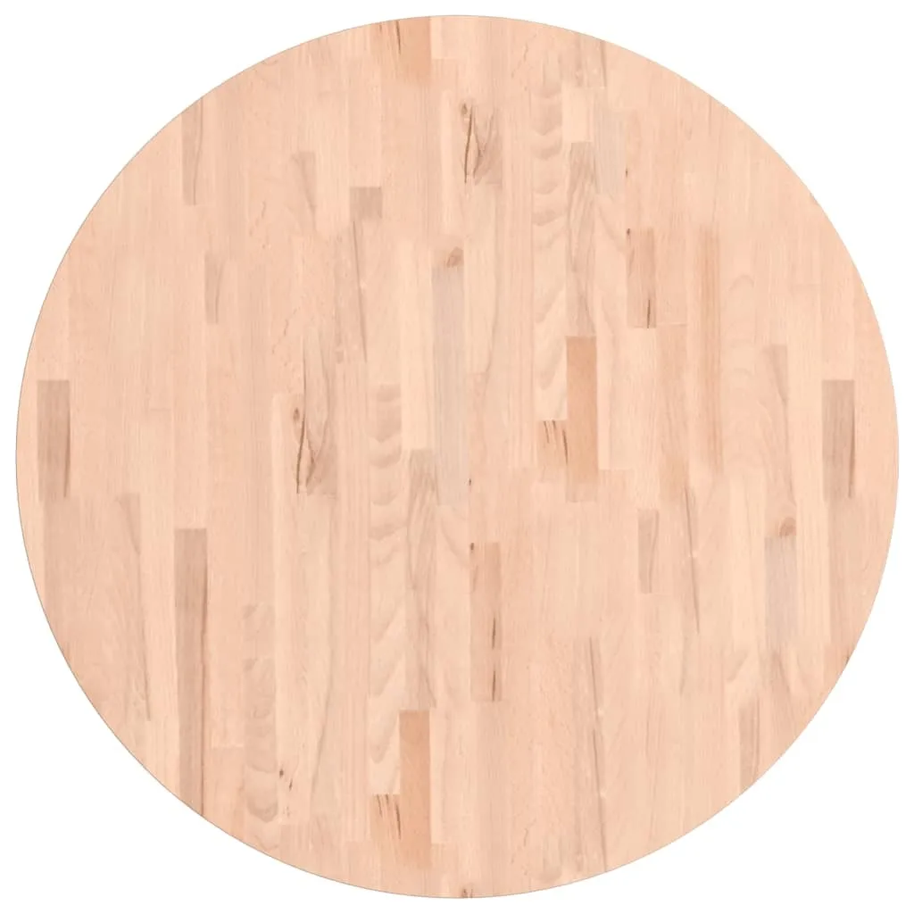 Piano per Tavolo Rotondo 90 cm in Legno di Faggio - Ideale per Famiglia